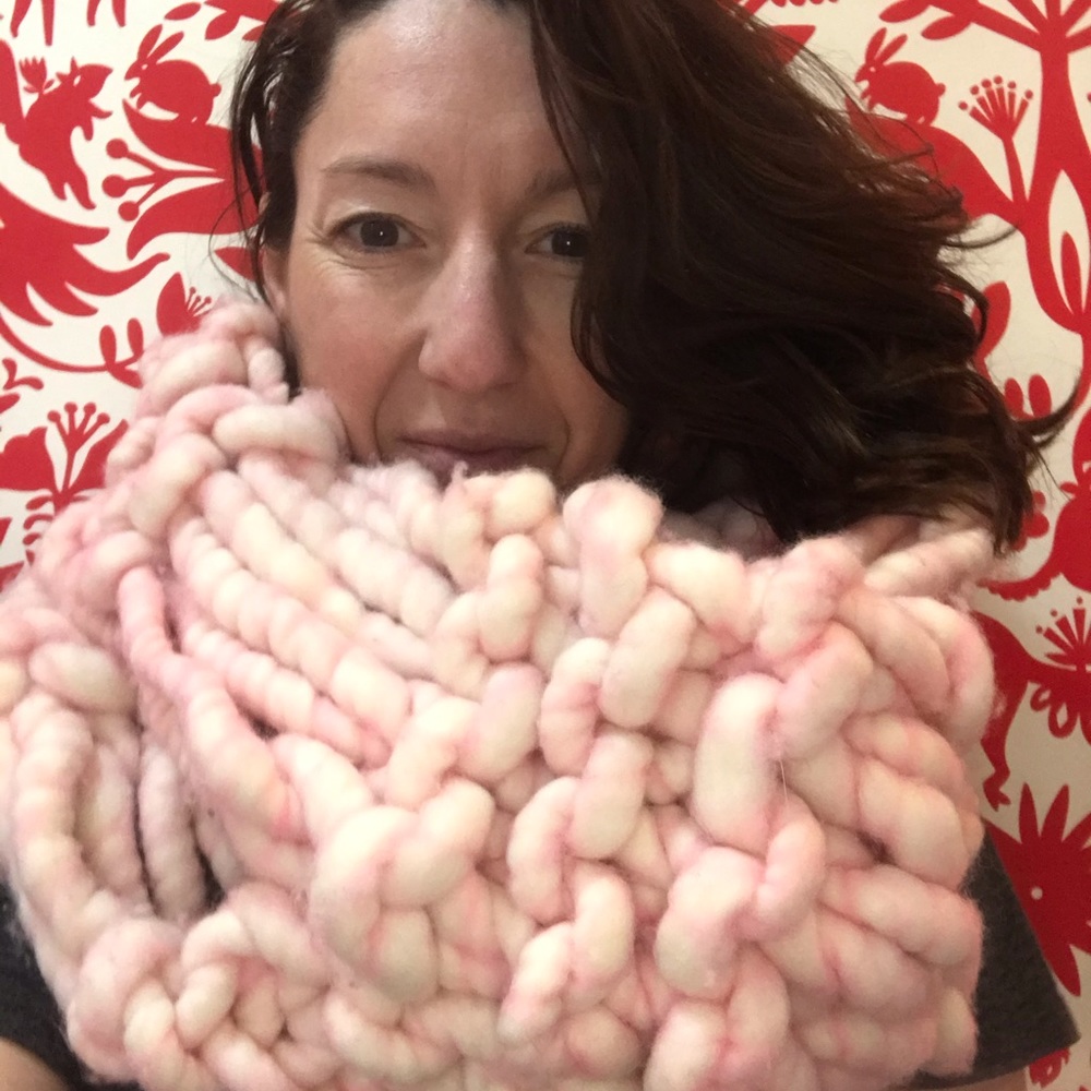 HandKnit Loopy Mango Cowl! Made my hand!!!
